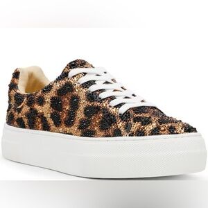 Blue by Betsy Johnson Sidny Leopard Sneakers